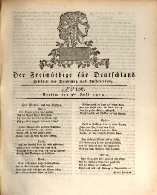 Der Freimüthige für Deutschland Freitag 9. Juli 1819