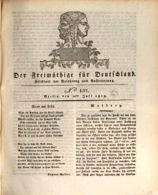 Der Freimüthige für Deutschland Samstag 10. Juli 1819