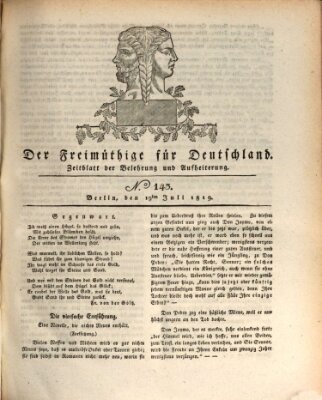 Der Freimüthige für Deutschland Montag 19. Juli 1819