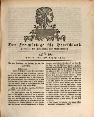 Der Freimüthige für Deutschland Mittwoch 18. August 1819