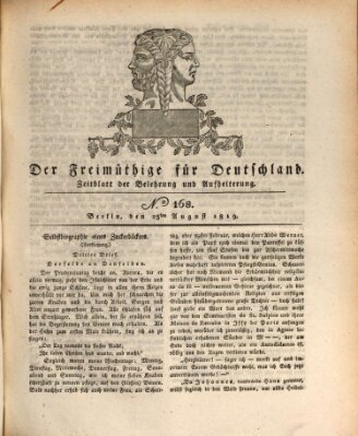 Der Freimüthige für Deutschland Montag 23. August 1819