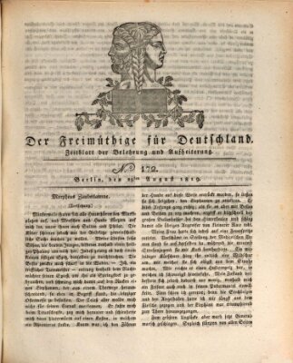 Der Freimüthige für Deutschland Samstag 28. August 1819