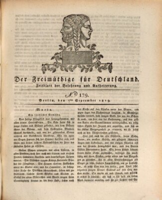 Der Freimüthige für Deutschland Dienstag 7. September 1819