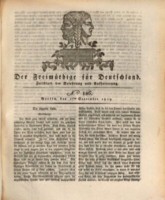 Der Freimüthige für Deutschland Freitag 17. September 1819