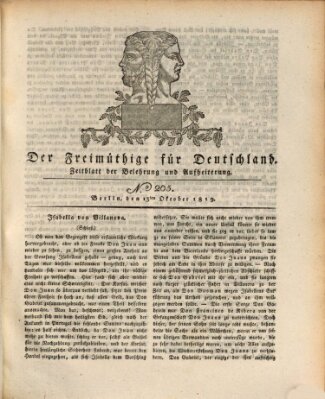 Der Freimüthige für Deutschland Mittwoch 13. Oktober 1819