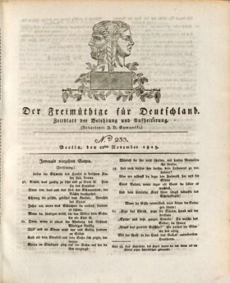 Der Freimüthige für Deutschland Montag 22. November 1819