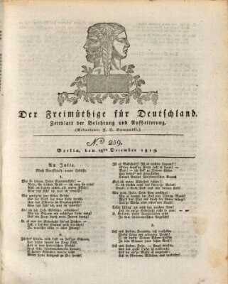 Der Freimüthige für Deutschland Dienstag 28. Dezember 1819