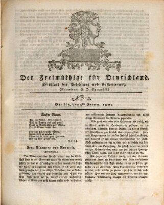 Der Freimüthige für Deutschland Mittwoch 5. Januar 1820