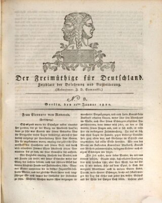 Der Freimüthige für Deutschland Dienstag 11. Januar 1820