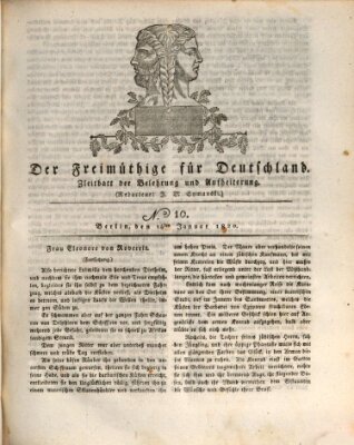 Der Freimüthige für Deutschland Freitag 14. Januar 1820