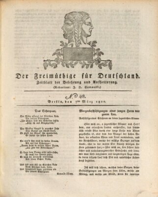 Der Freimüthige für Deutschland Dienstag 7. März 1820