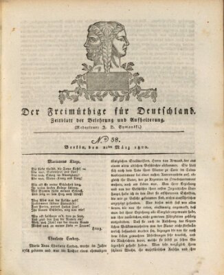 Der Freimüthige für Deutschland Dienstag 21. März 1820