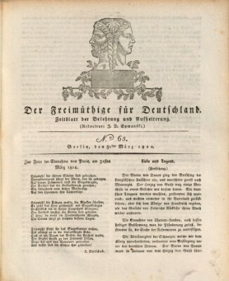 Der Freimüthige für Deutschland Freitag 31. März 1820