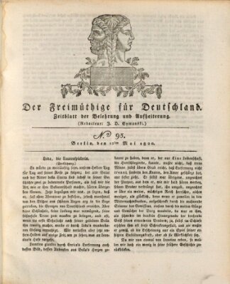 Der Freimüthige für Deutschland Freitag 12. Mai 1820