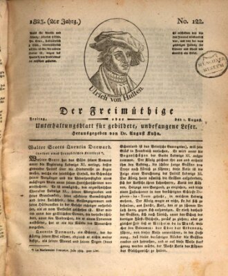 Der Freimüthige oder Unterhaltungsblatt für gebildete, unbefangene Leser Freitag 1. August 1823