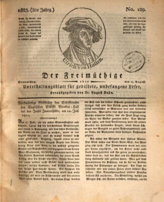 Der Freimüthige oder Unterhaltungsblatt für gebildete, unbefangene Leser Donnerstag 14. August 1823