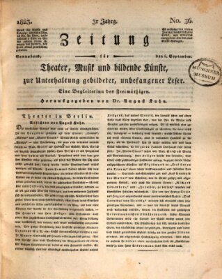 Der Freimüthige oder Unterhaltungsblatt für gebildete, unbefangene Leser Samstag 6. September 1823