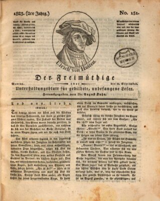 Der Freimüthige oder Unterhaltungsblatt für gebildete, unbefangene Leser Montag 22. September 1823