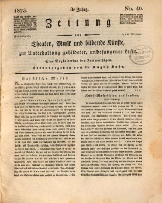 Der Freimüthige oder Unterhaltungsblatt für gebildete, unbefangene Leser Samstag 4. Oktober 1823