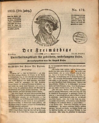 Der Freimüthige oder Unterhaltungsblatt für gebildete, unbefangene Leser Dienstag 28. Oktober 1823