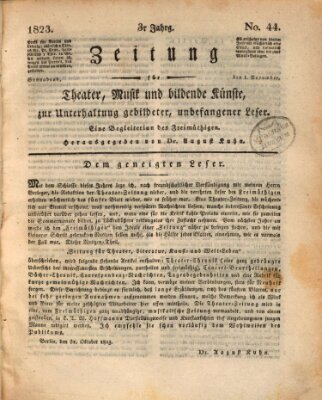 Der Freimüthige oder Unterhaltungsblatt für gebildete, unbefangene Leser Samstag 1. November 1823