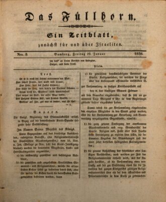 Das Füllhorn Freitag 29. Januar 1836