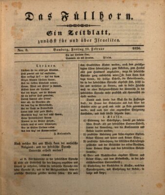 Das Füllhorn Freitag 19. Februar 1836