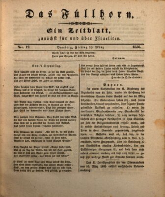 Das Füllhorn Freitag 18. März 1836