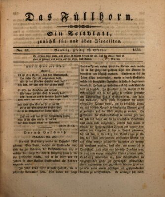 Das Füllhorn Freitag 28. Oktober 1836