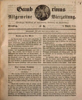 Gambrinus Dienstag 8. April 1845