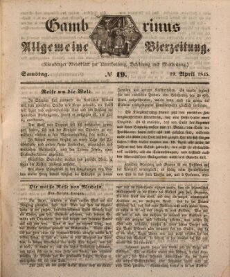 Gambrinus Samstag 19. April 1845