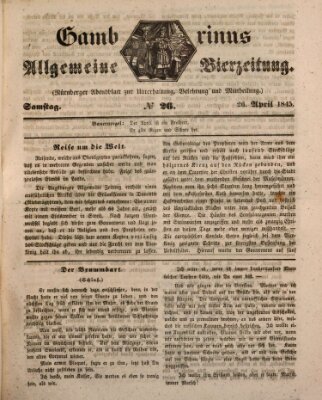 Gambrinus Samstag 26. April 1845