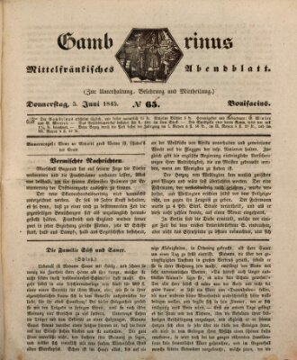 Gambrinus Donnerstag 5. Juni 1845