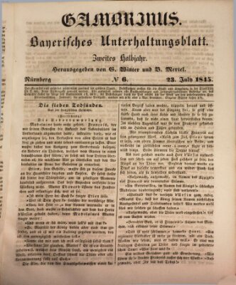 Gambrinus Mittwoch 23. Juli 1845