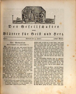 Der Gesellschafter oder Blätter für Geist und Herz Mittwoch 29. Januar 1817