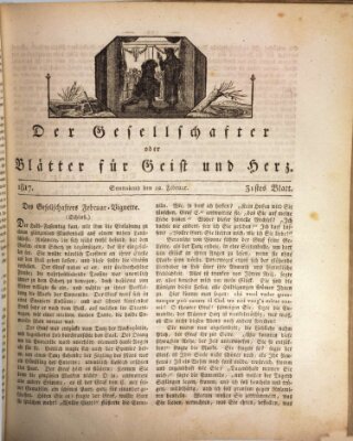 Der Gesellschafter oder Blätter für Geist und Herz Samstag 22. Februar 1817