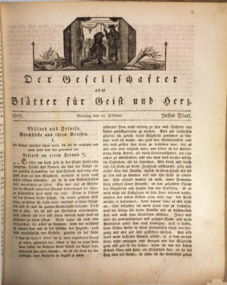 Der Gesellschafter oder Blätter für Geist und Herz Montag 24. Februar 1817