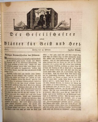 Der Gesellschafter oder Blätter für Geist und Herz Freitag 28. Februar 1817