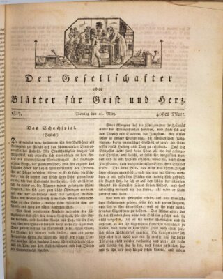 Der Gesellschafter oder Blätter für Geist und Herz Montag 10. März 1817