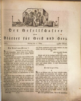 Der Gesellschafter oder Blätter für Geist und Herz Montag 17. März 1817