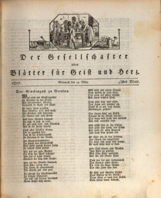 Der Gesellschafter oder Blätter für Geist und Herz Mittwoch 19. März 1817