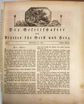 Der Gesellschafter oder Blätter für Geist und Herz Mittwoch 7. Mai 1817