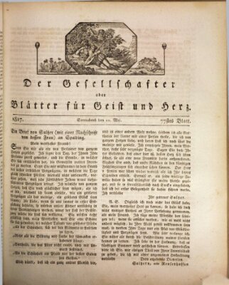 Der Gesellschafter oder Blätter für Geist und Herz Samstag 10. Mai 1817