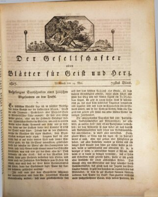 Der Gesellschafter oder Blätter für Geist und Herz Mittwoch 14. Mai 1817