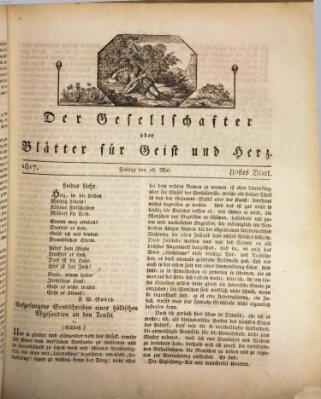 Der Gesellschafter oder Blätter für Geist und Herz Freitag 16. Mai 1817