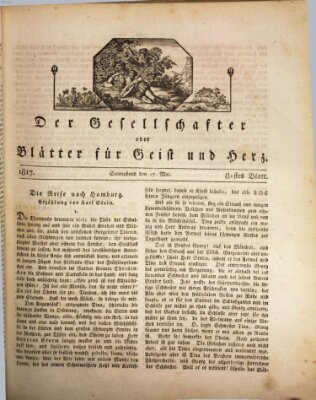 Der Gesellschafter oder Blätter für Geist und Herz Samstag 17. Mai 1817