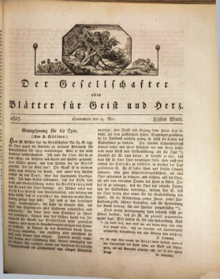 Der Gesellschafter oder Blätter für Geist und Herz Samstag 24. Mai 1817