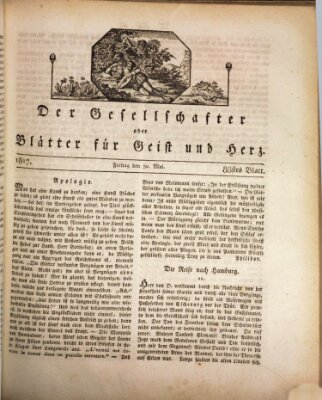 Der Gesellschafter oder Blätter für Geist und Herz Freitag 30. Mai 1817