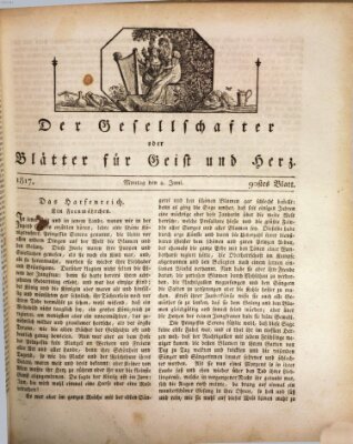 Der Gesellschafter oder Blätter für Geist und Herz Montag 2. Juni 1817