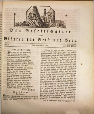 Der Gesellschafter oder Blätter für Geist und Herz Mittwoch 23. Juli 1817